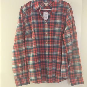 J. Crew plaid button down shirt