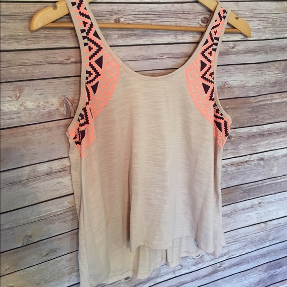 Mossimo Tank Top- Tribal, Hi-Low, Flowy- Size S