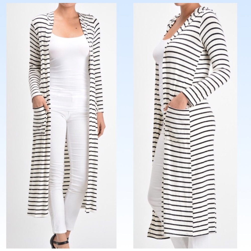 LANI Stripe Long Stripe Maxi Duster 2 smalls left