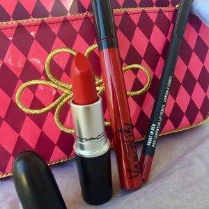 Nutcracker sweet red lip bag
