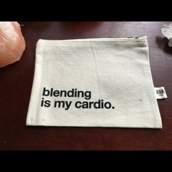 Blending is My Cardio Canvas Makeup Bag