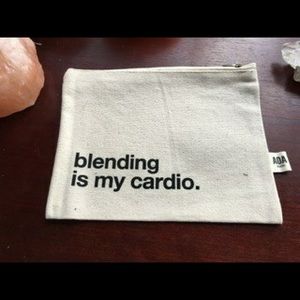 Blending is My Cardio Canvas Makeup Bag