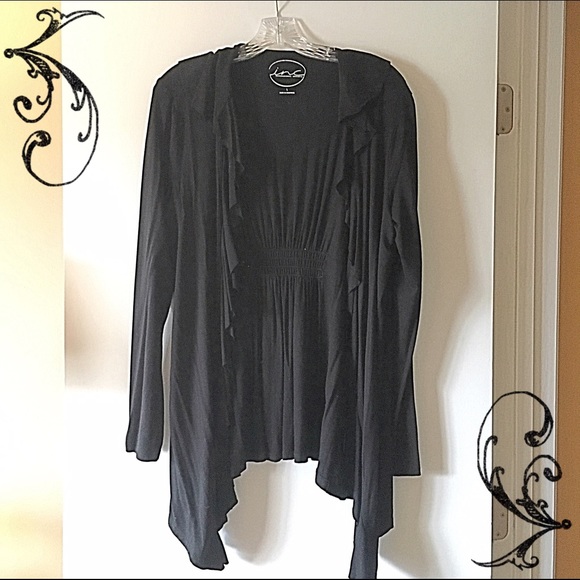 Black Ruffled Duster - Picture 2 of 3