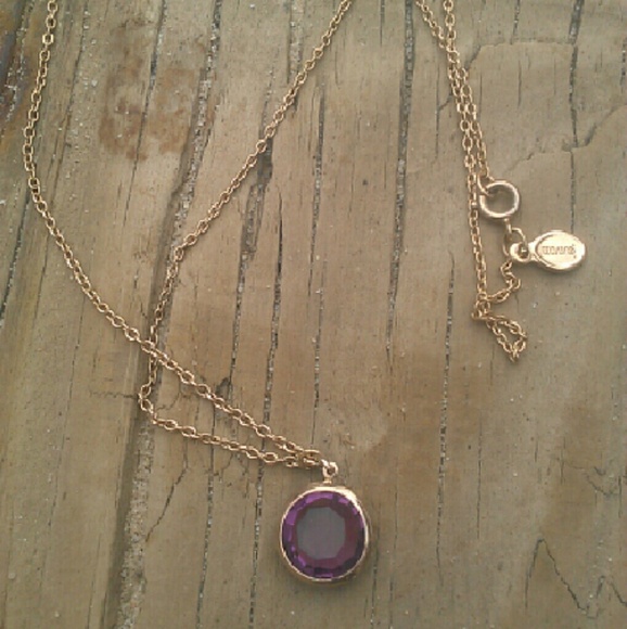 Vintage Avon amethyst pendant necklace - Picture 1 of 3