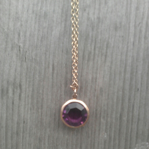 Vintage Avon amethyst pendant necklace - Picture 3 of 3