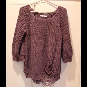 Distressed Knit Sweater