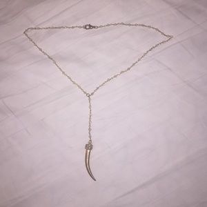 Choker necklace with rosary beaded chain