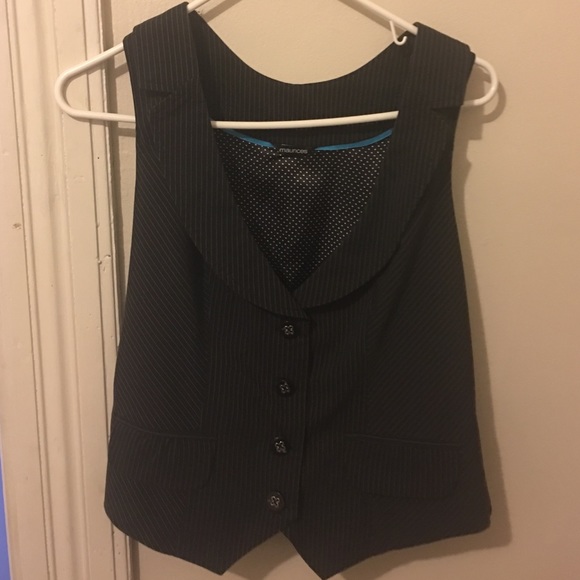 Black pinstriped vest