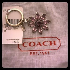 Coach Jeweled Key Fob NWT