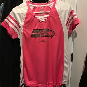Seattle Seahawks Majestic Fan Fashion Pink Jersey