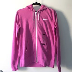 NWT pink Nike zip-up hoodie sweatshirt