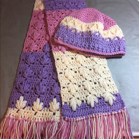 HAT AND SCARF CROCHET IN DROP STITCH
