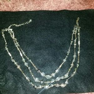 Vintage 16" 3 strand Necklace marked West Germany