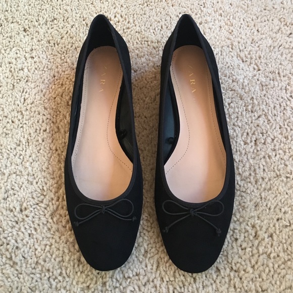 Zara black heeled ballerinas. Size 37