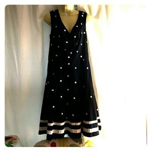 Eshakti navy cotton polka dot dress size 16