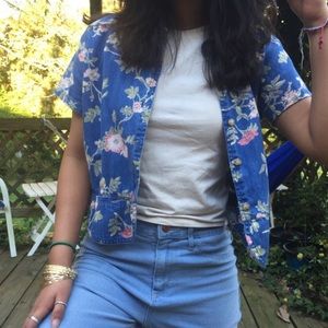 Floral button down