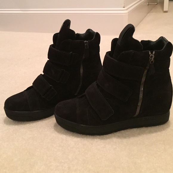 Authentic Prada Hi-Top wedge sneakers