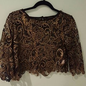 See through lace shirt