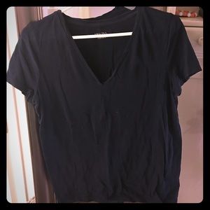 Navy V Neck Tee