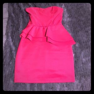 PRICE DROP Pink Charlotte Russe Peplum dress