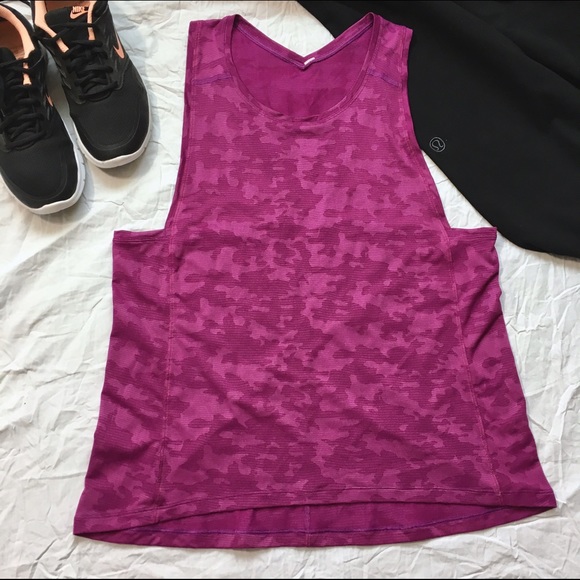 lululemon athletica Tops - Lululemon Run for Days Tank - Regal Plum Camo