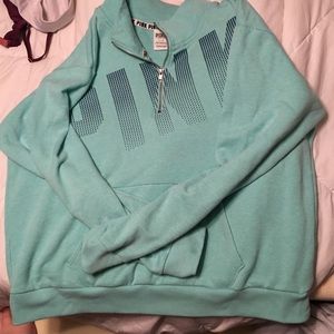 Pink quarter zip, long sleeve