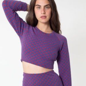 AA raglan jacquard crop top