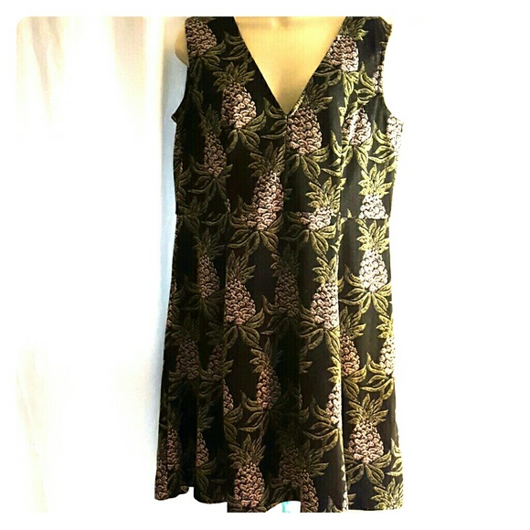 Used H&M pineapple print skater dress in XL