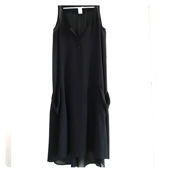 LEVIS sheer black midi dress
