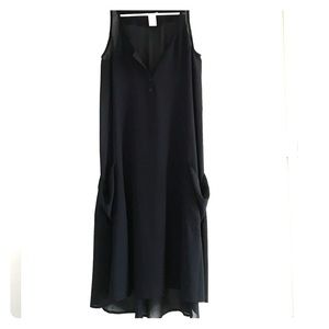 LEVIS sheer black midi dress