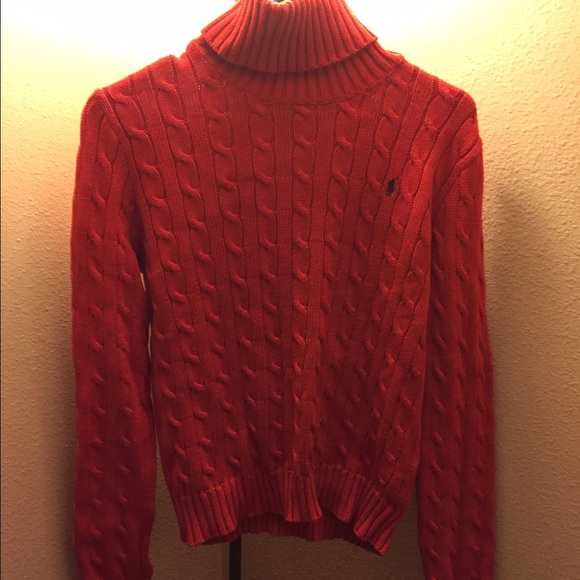 red polo turtleneck