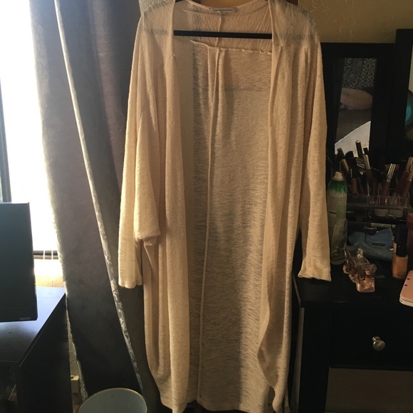 Cream long sleeve cardigan