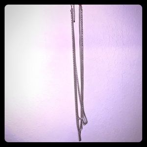 Multi-strand silver necklace