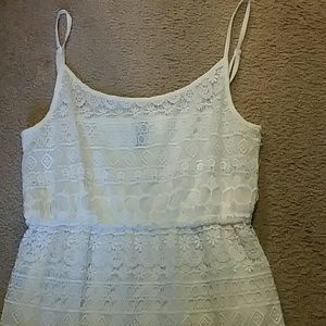 crocheted mini dress
