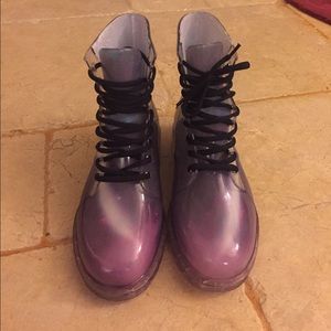 YOKI jelly galaxy print rainboot