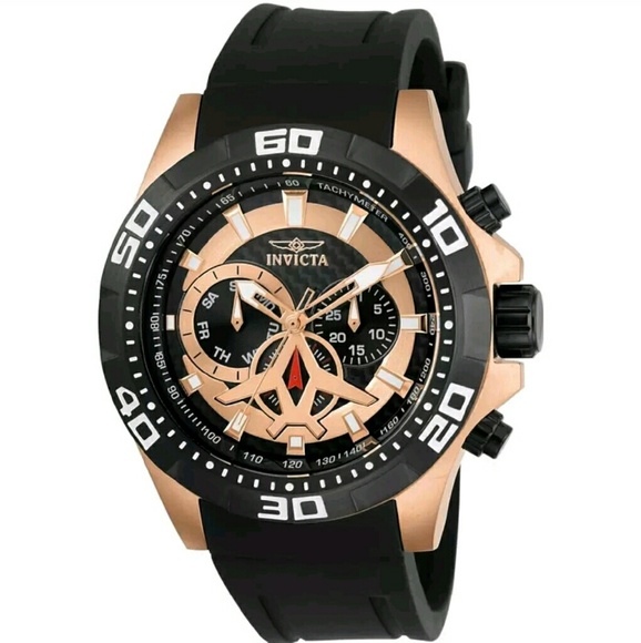 NWT  $600 Aviation rose gold carbon watch