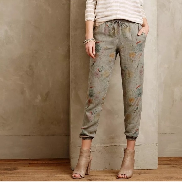 ❗️SOLD❗️Anthro Level 99 Watercolor Floral Joggers