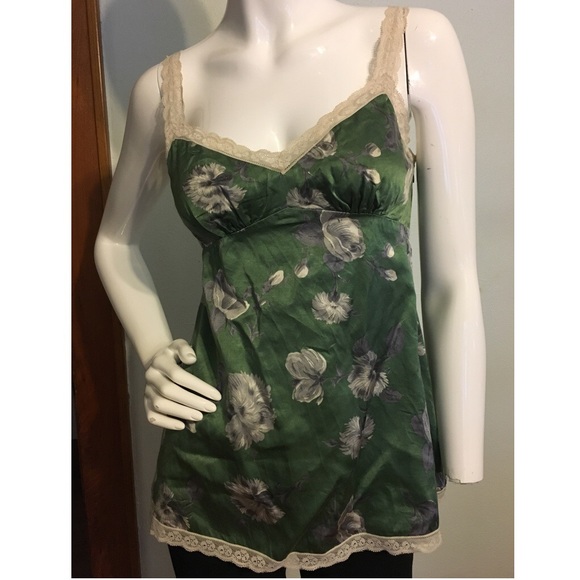 Floral, v-neck, silk cami from The Limited
