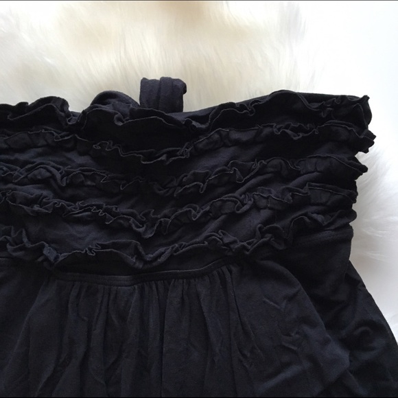 black strapless swim cover up