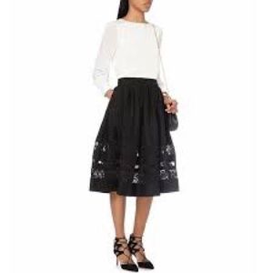 Alice + Olivia Lace Tamira skirt . Black