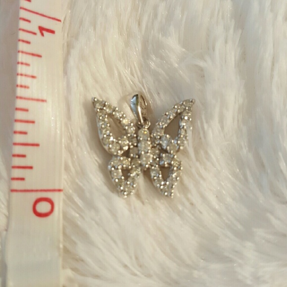 SOLD!!! 14k White Gold Diamond Pendant - Picture 4 of 4