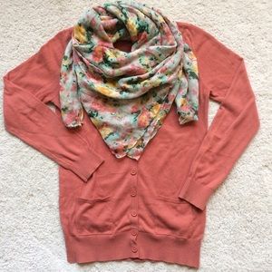 Salmon Colored Layering Cardigan