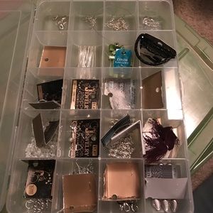 Box full of items to make jewelry
