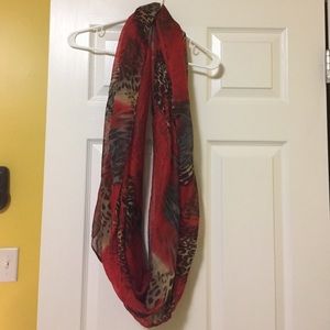 Leopard print infinity scarf