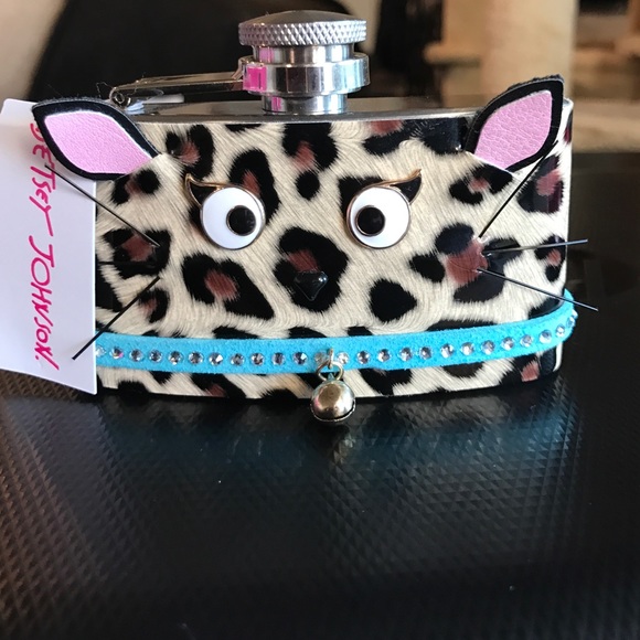 Betsey Johnson Stainless Steal 3oz lmtd. ed. Flask - Picture 1 of 4