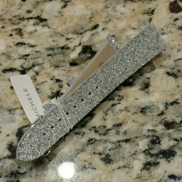 SOLD Michelle 18mm sparkly silver watch strap - Picture 2 of 4