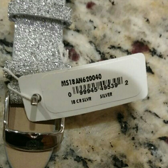 SOLD Michelle 18mm sparkly silver watch strap - Picture 3 of 4