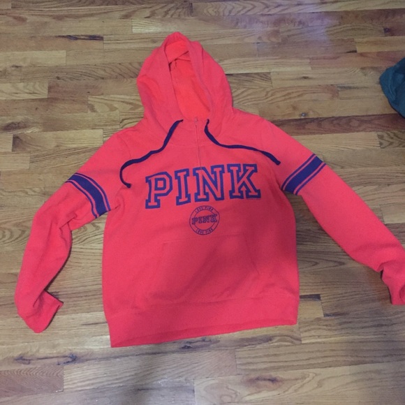 PINK Half Zip Hoodie!!