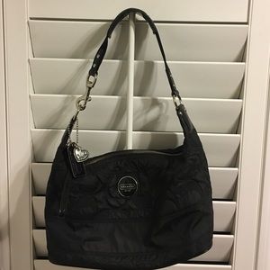 Authentic black nylon Coach shoulder bag