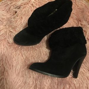 Steve Madden Suede Booties w/ fur